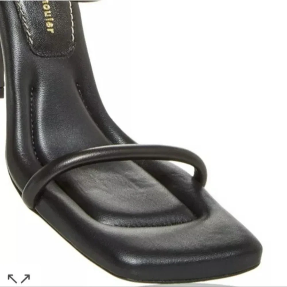 Proenza Schouler Square Toe High Heel Sandals Black -38.5 - Picture 5 of 9